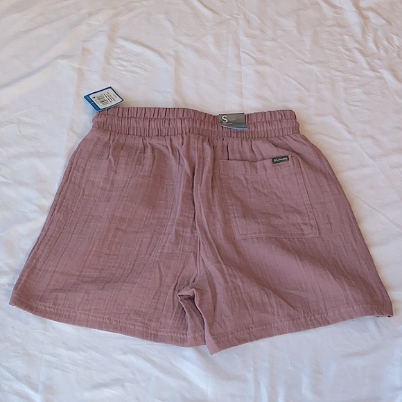 NWT Columbia Textured Mauve Shorts With 5 “ Inseam 3 Pockets Size Small - Picture 5 of 10